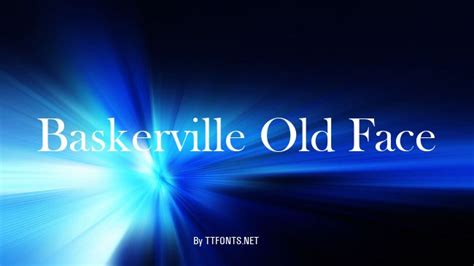 Baskerville Old Face Regular truetype font