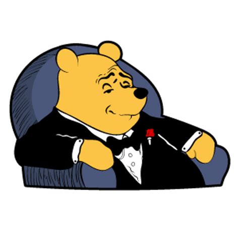 Tuxedo Winnie the Pooh Meme Sticker - Sticker Mania