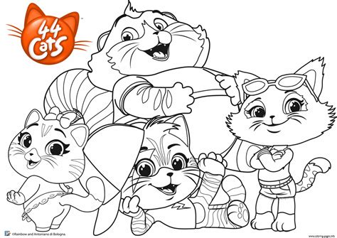 Buffycats 44Cats Family Coloring page Printable