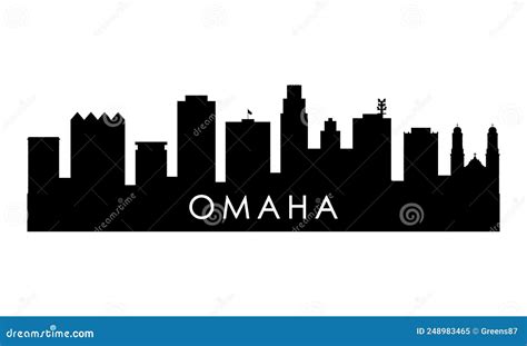 Omaha Skyline Silhouette. Vector Illustration | CartoonDealer.com #248983465