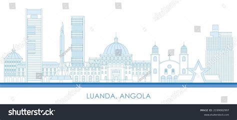 Outline Skyline Panorama City Luanda Angola Stock Vector (Royalty Free ...