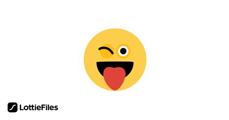 Wink tongue out emoji animation by Abdul Latif - LottieFiles