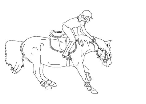 Girl Riding Horse Drawing at GetDrawings | Free download