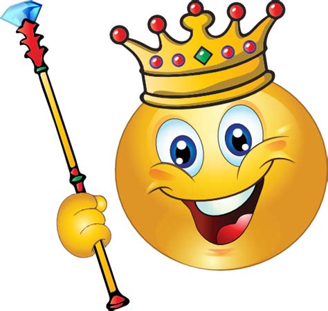 happy face with crown - Clip Art Library