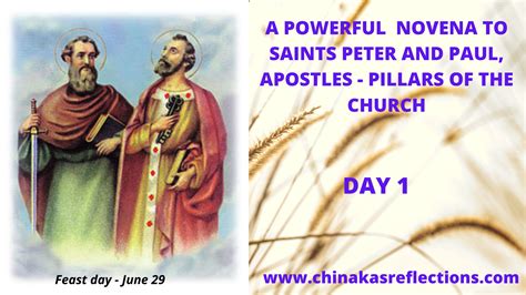 A POWERFUL NOVENA TO SAINTS PETER AND PAUL, APOSTLES (PILLARS OF THE CHURCH): DAY 1 - Fr ...