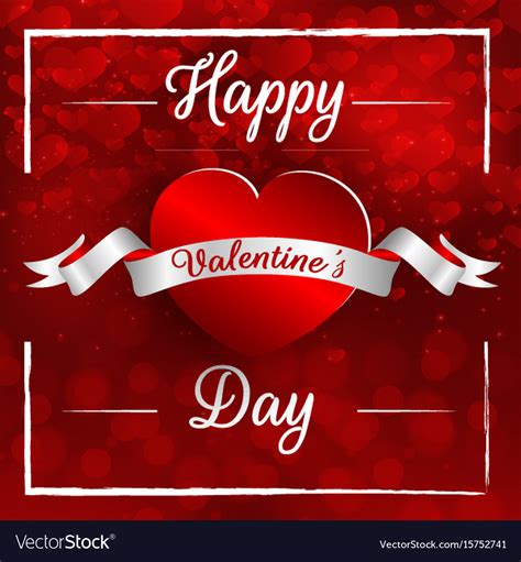 Happy valentines day background with party poster Vector Image