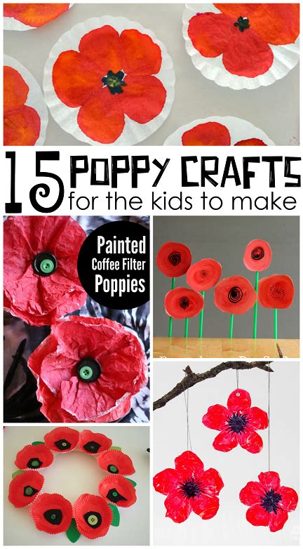 Beautiful Red Poppy Crafts for Kids to Make - Crafty Morning