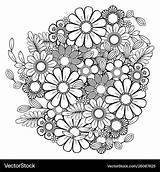Flower Wreath Coloring Page  110 SVG For Cricut sketch template