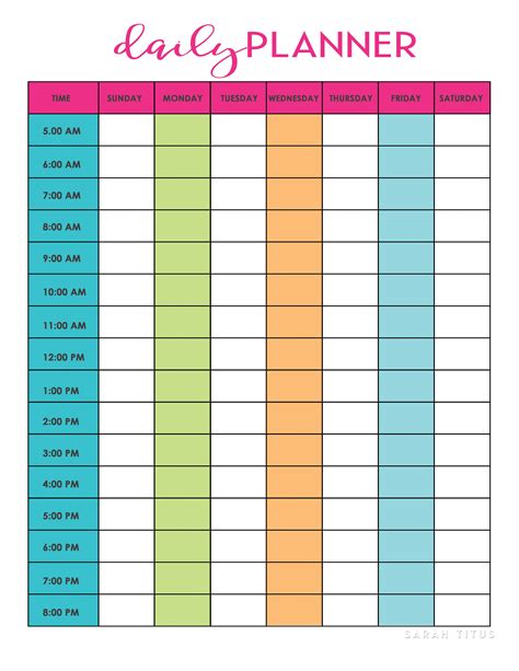 This free daily planner printable is sure to help you get your life organized. No sign-ups, no ...