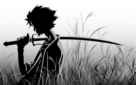 Wallpaper : drawing, illustration, anime boys, silhouette, katana ...