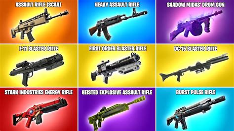 Evolution of All Fortnite Assault Rifles (Season 1 - Season 24) - YouTube