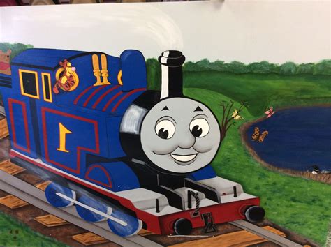 Hand Painted Thomas the Tank Engine 4x6 Mural Thomas The Tank Engine ...