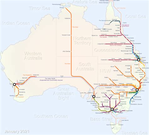 Australian Rail Map