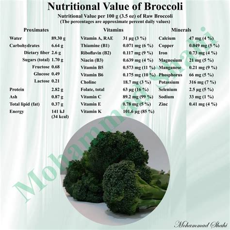 Nutritional Value of Broccoli