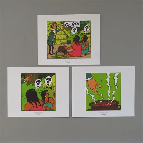 TINTIN 3 Lithographs 2011 Et Le Picaros and the Picaros - Etsy | Tintin, Lithograph, Prints