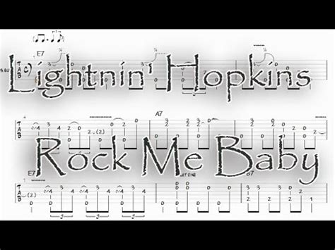 Lightnin' Hopkins - Rock Me Baby || Fingerstyle Acoustic Guitar Blues || Free PDF Tab - YouTube