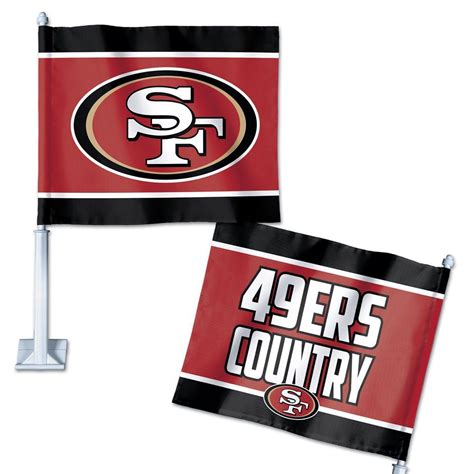 11.75"x14" San Francisco 49ers Country Car Flag | Flags A' Flying | Car flags, San francisco ...