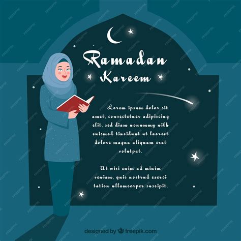 Free Vector | Ramadan background with people praying