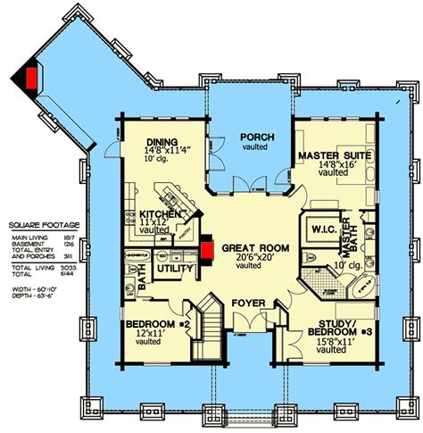 Rugged Mountain Home Plan with Spectacular Porches - 24109BG | Architectural Designs - House Plans