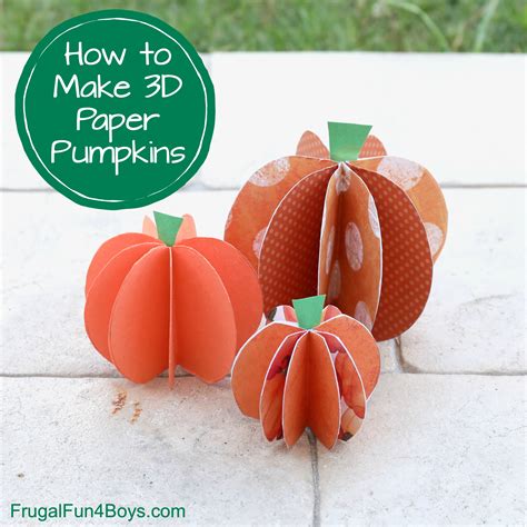 Printable 3D Paper Pumpkin Templates