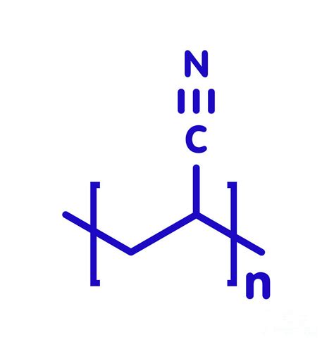 Polyacrylonitrile Polymer Chemical Structure Photograph by Molekuul/science Photo Library - Fine ...