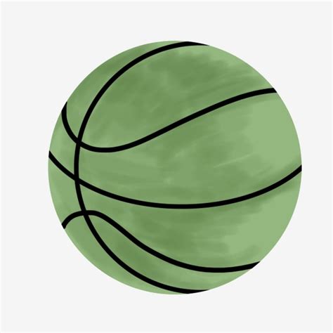 Basketballer Clipart Vector, Green Basketball Decoration Illustration ...