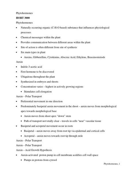 Phytohormones | PDF | Plant Hormone | Auxin