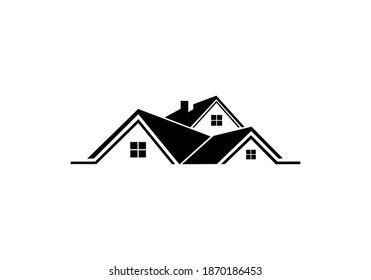 Real Estate House Logo Vector Stock Vector (Royalty Free) 1870186453 ...