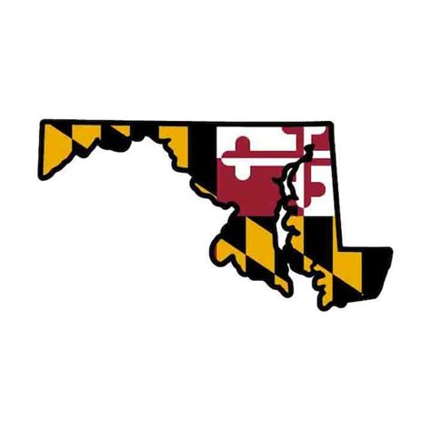 Maryland Flag State Outline INSTANT DOWNLOAD 1 Vector .eps | Etsy