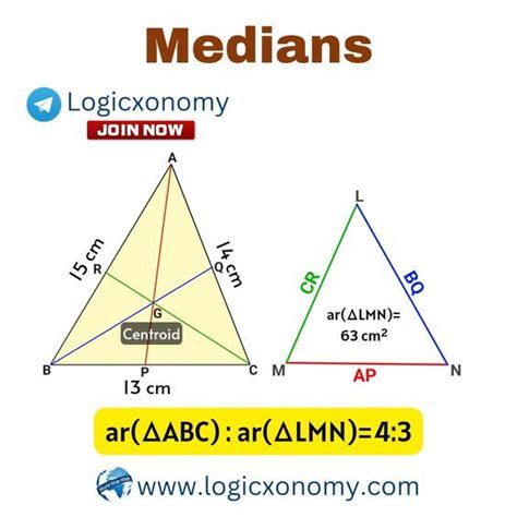 Centroid of the triangle, intersection point of the medians of the triangle. Telegram channel ...