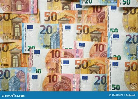 European Union Money Currency Euro Different Paper Notes Stock Image ...