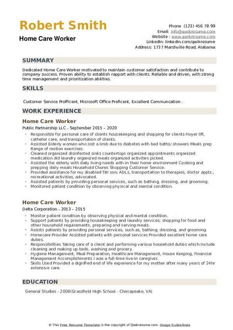 Senior Carer Job Description Care Home | Review Home Co