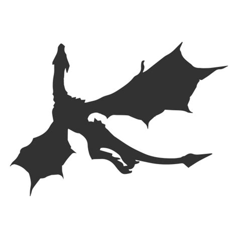 Dragon tail wing silhouette - Transparent PNG & SVG vector file