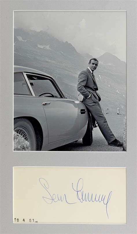 Bonhams Cars : A photograph with signature of Sean Connery with the ...