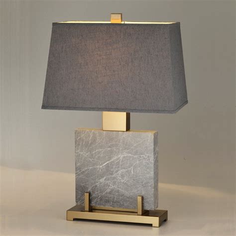 Kaarle Elegant Square Shaped Marble Base Table Lamp | Light Atelier