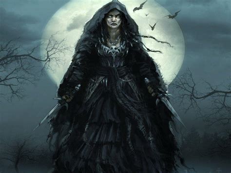 Dark Gothic Witch Wallpaper