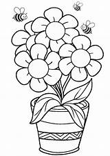 Coloring Pages For Flowers Printable sketch template