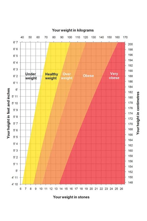 healthy weight chart | Weight charts, Height to weight chart, Healthy weight charts