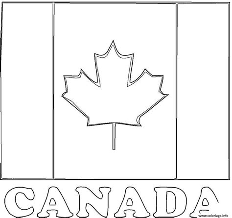 Coloriage Fete Nationale Drapeau Du Canada Flag Dessin Fete Nationale à ...