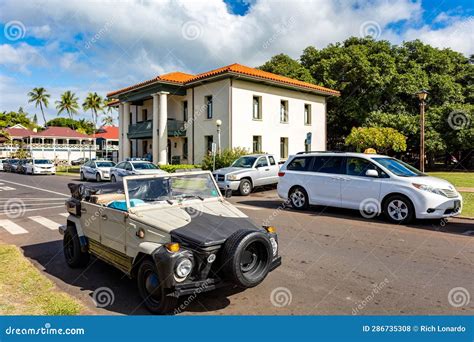 Lahaina, Maui, Hawaii November 8, 2023: a Car Parked on the Street on a Beautiful Day in Lahaina ...