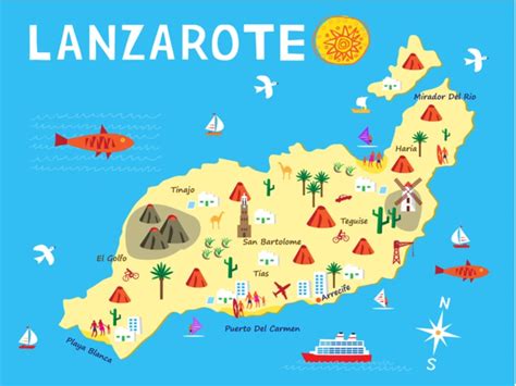 Lanzarote Volcanoes Map