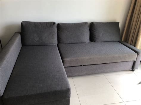 IKEA Friheten sofa bed, Furniture & Home Living, Furniture, Sofas on Carousell