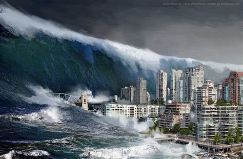 BBC Magazine_Mega Tsunami _Sketch3 | Tsunami, Natural disasters, Earthquake and tsunami