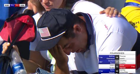 Footage shows world number one Scottie Scheffler in tears after humiliating 9&7 defeat at Ryder ...