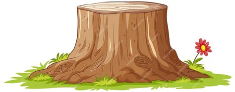 Premium Vector | Isolated tree stump cartoon