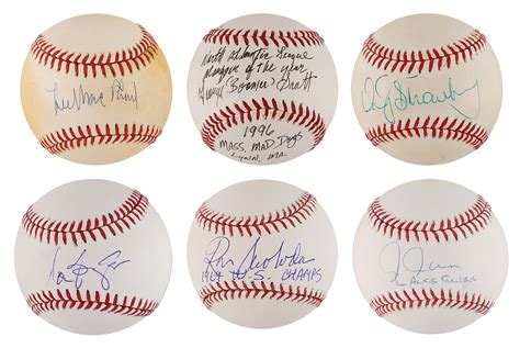 Baseball Notables (6) Signed Baseballs | RR Auction