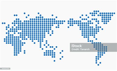 Circle Shape World Map On White Background Stock Illustration ...