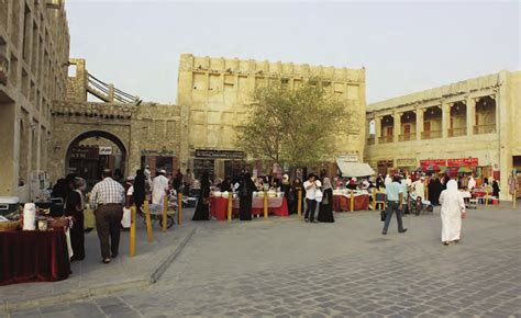 The restored traditional market, Souq Waqif. (Source: Authors ...