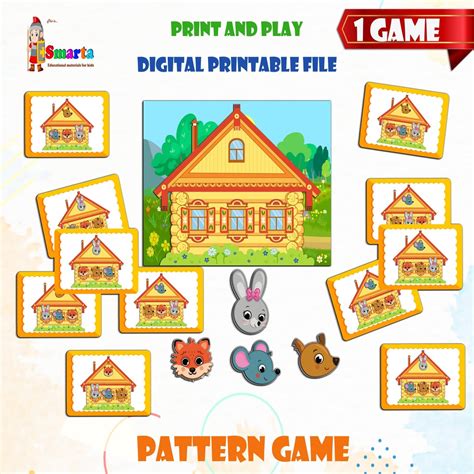 Preschool Education, Pattern Matching Card Game - Etsy