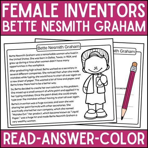 Bette Nesmith Graham: Reading Comprehension Passage | Women's History ...